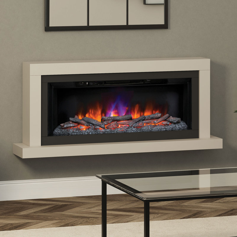 BeModern Elyce Wall Mounted Electric Fire Suite Wayfair.co.uk
